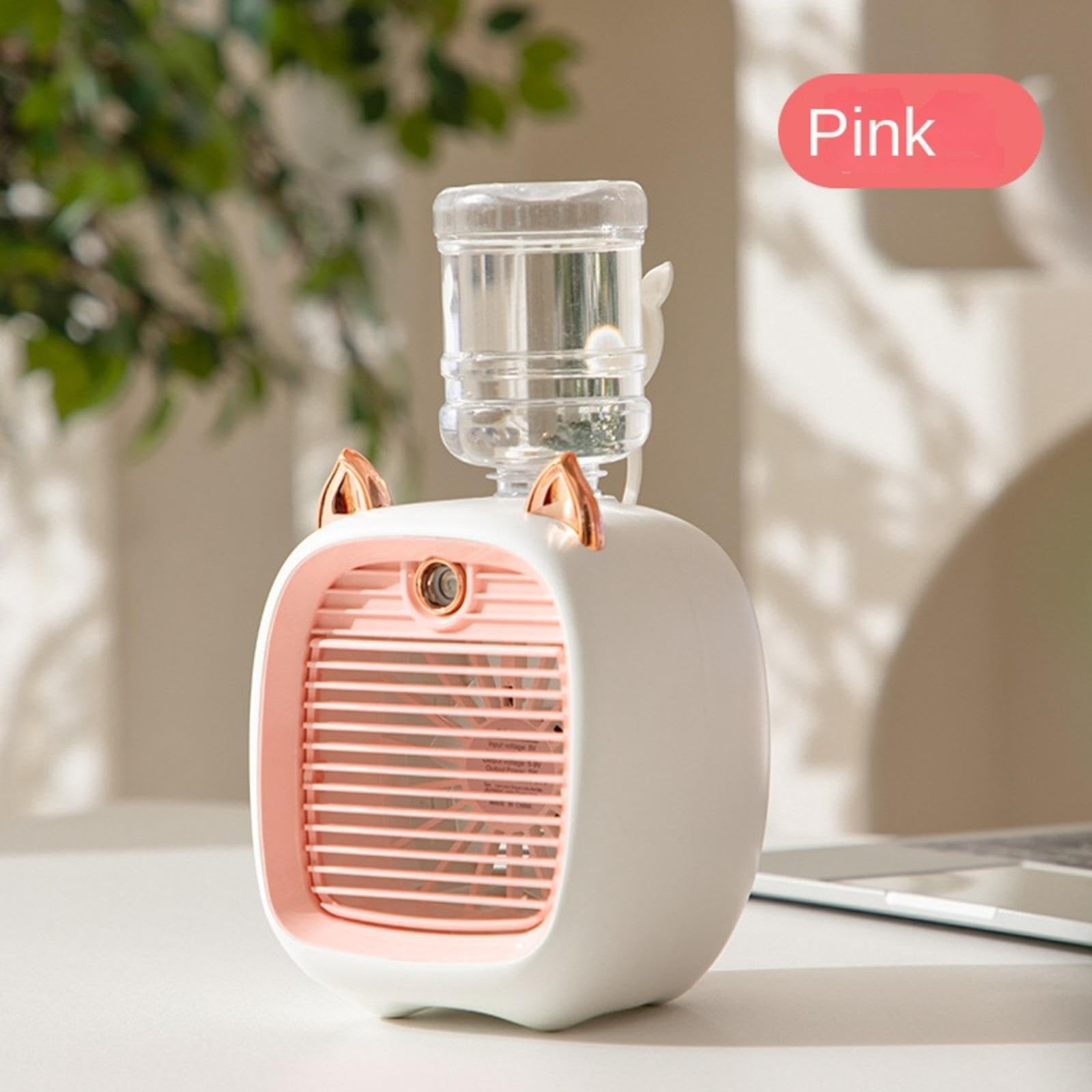 MBETA Ventilateur de refroidissement à eau Mini ventilateur USB Ventilateur de bureau Turbo LED Spray humidificateur d'air refroidisseur d'air