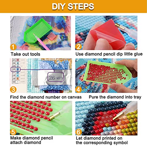 Sylans 5D Fox Animal Diamond Painting For Adults Kids Diamond Art Kits Beginners Diy Full Round Drill Diamond Dots, 12 X 16 Inch Zkanimal Zkanimal #TOP5