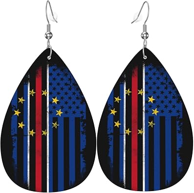 Faux Leather Teardrop Earrings Double-Sided Drop Dangle Earrings For Women Ears Accessories