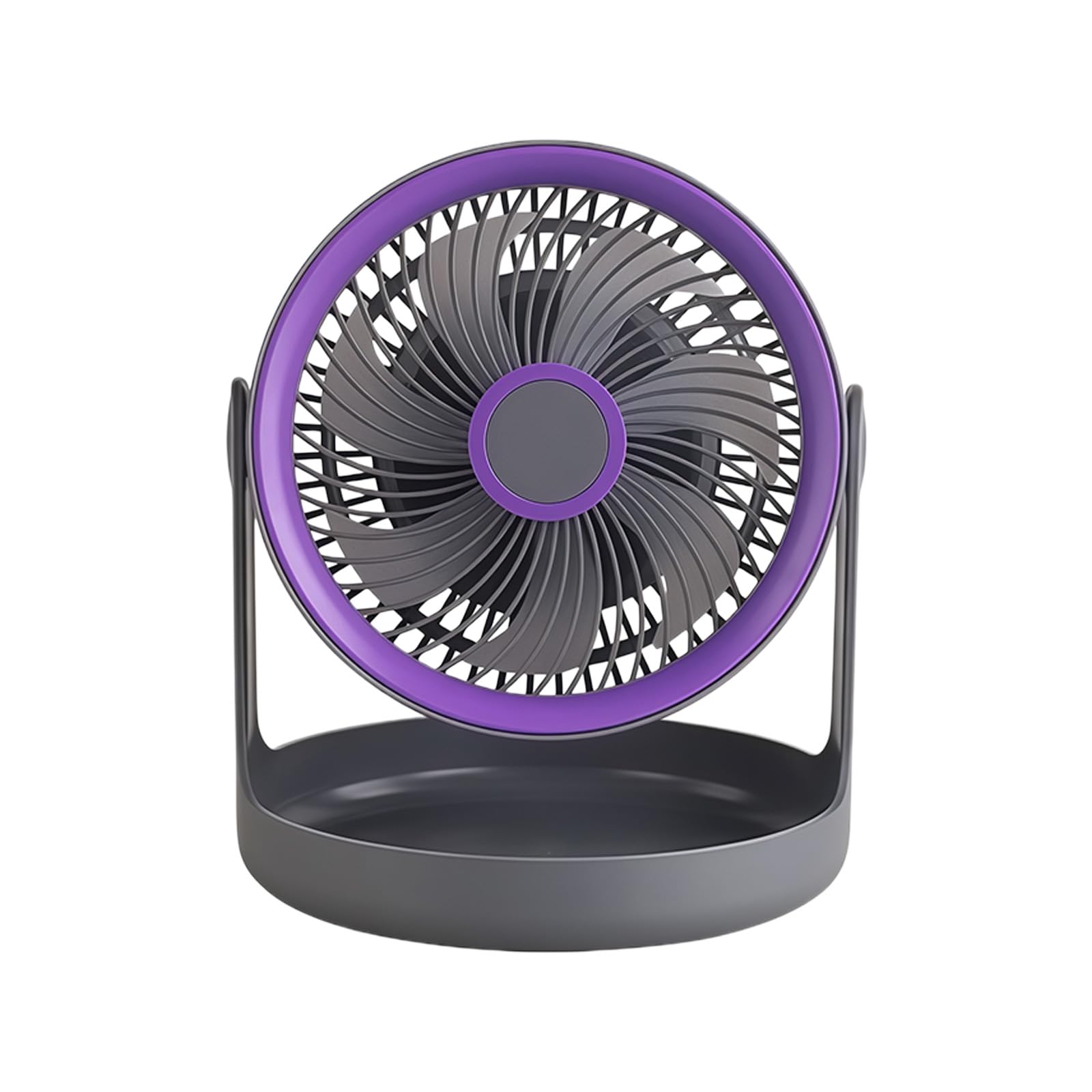 Kaeltsyn Portable Desk Fan with Storage Base 3 Adjustable Airflows Speeds USB Rechargeable Home Desktop for Small Space Portable Desk with Storage Base