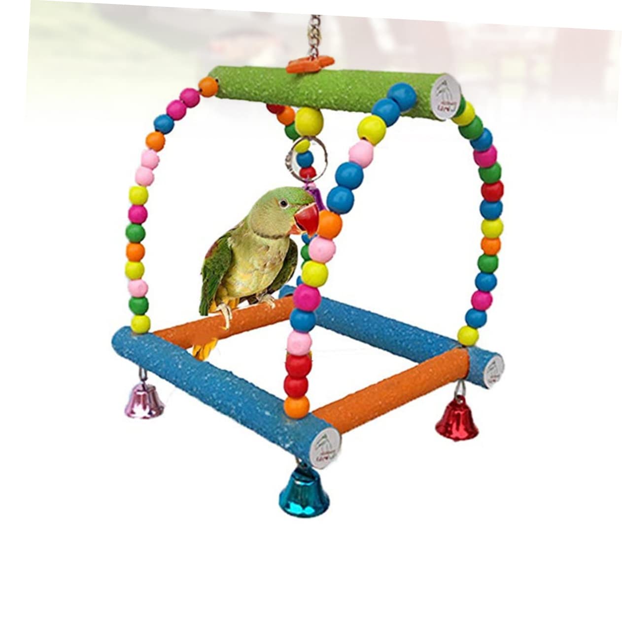 BESPORTBLE Giocattolo per Pappagallo con Altalena Scala Giocattolo per Pappagallo Realizzato in Materiale Sicuro per Il Gioco dei Pappagalli da Masticare