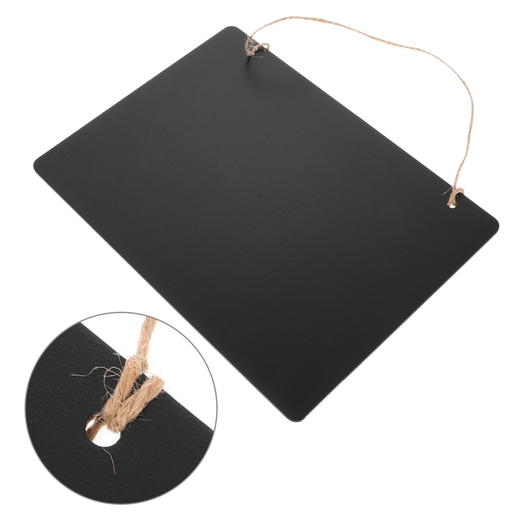 DOITOOL 8 Piezas Tablero de Mensajes Doble Cara de Madera con Cuerda para Colgar Pizarra Borrable y Reutilizable para Decoración de Paredes y Anuncios o Eventos
