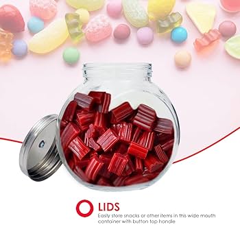 Amazon.com: Home Basics Glass Cookie Candy Jar Storage