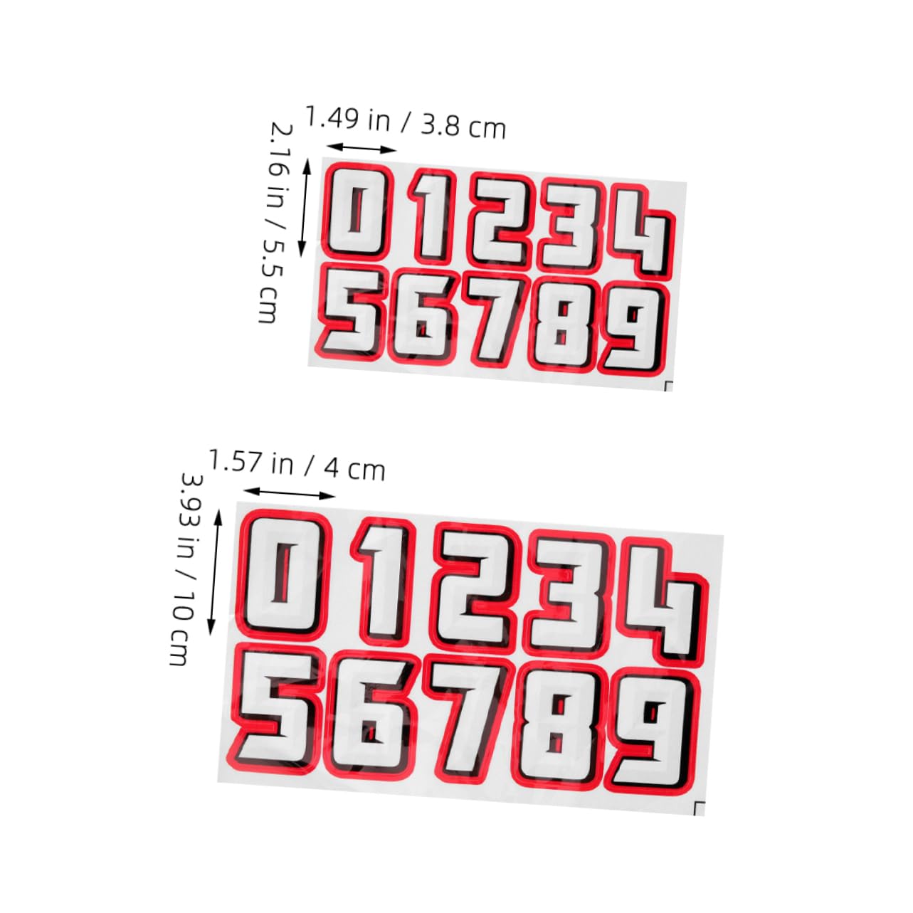 POPETPOP 2Sets Reflective Number Stickers for Helmets Small Decals Bicycle Accessory for Enhanced Safety and Visibility Smooth Surfaces