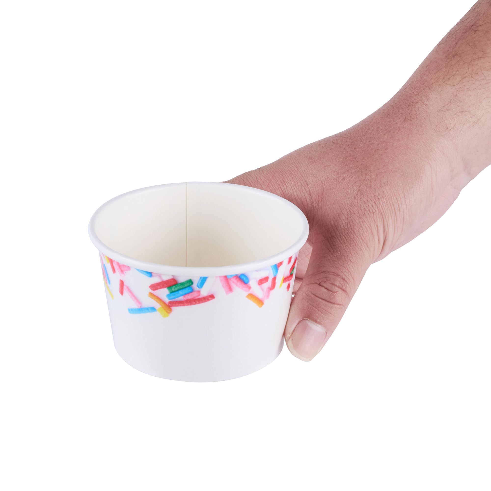Restaurantware Eisbecher 200 Stück 226.8 g auslaufsichere Einweg-Dessertschale Frozen Joghurtbecher runder Papierbehälter für kalte und heiße Desserts