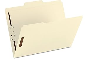 Smead Fastener File Folder, 2 Fasteners, Reinforced 1/3-Cut Tab, Letter Size, Manila, 50 per Box