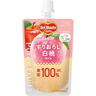 Del Monte デルモンテ ピュレフルーツ すりおろし白桃ミックス 110g×6個 果実100％ スムージー フルーツピューレ