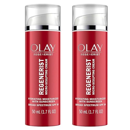 Olay Crema hidratante facial regenerista con protector solar SPF 30 para antienvejecimiento avanzado, 1.7 onzas líquidas (paquete de 2)