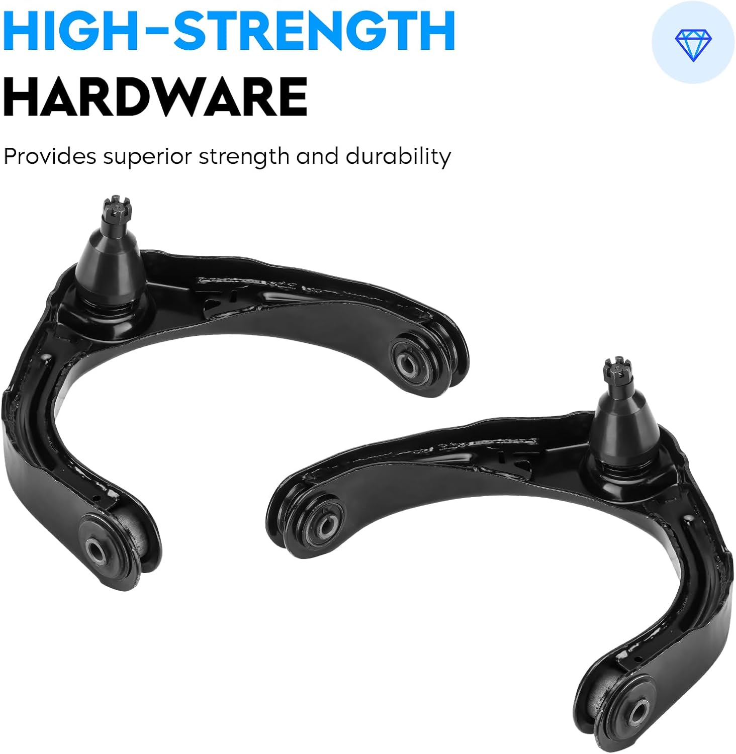 Front Upper Control Arm W/Ball Joint for Dodge Ram 1500 2006-2008 RWD, Stabilizer Sway Bar End Links + Inner & Outer Tie Rod Ends, 10Pcs Suspension Kit K620174 K620175 K7411 K80821 EV800098 ES80574