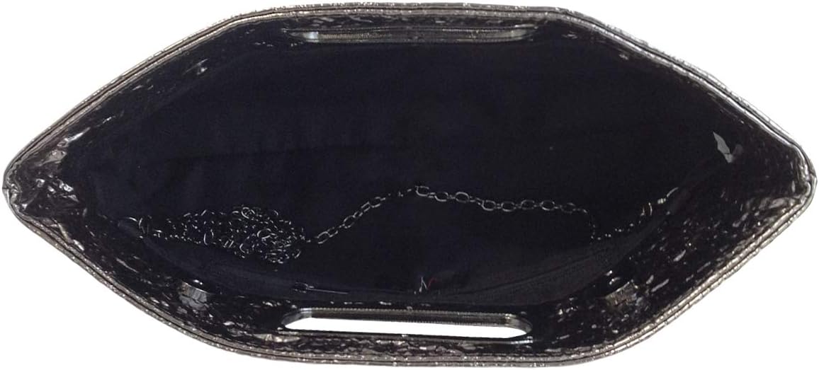 Crushed Metallic Top Handle Clutch - Image 5