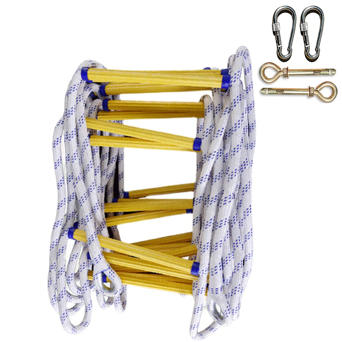 KFGISD, Escape Emergency Ladders Soft Ladder for Fast to Deploy in Fire Tear Resistance for Kids and Adults/18M,Rope Ladder(12M)