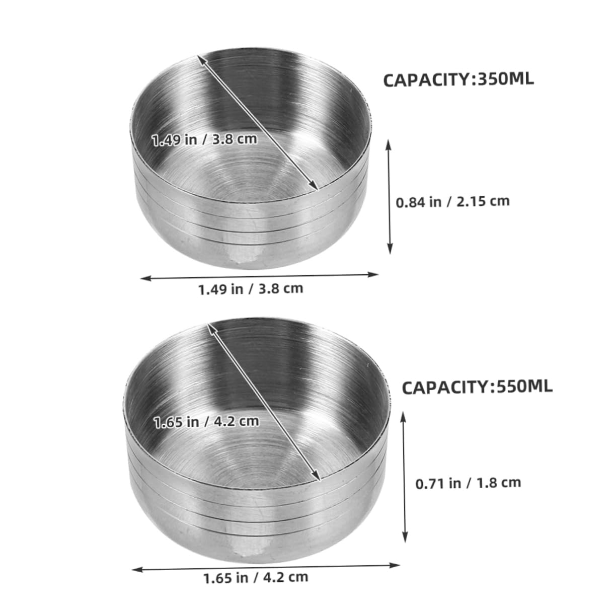 BRIGHTFUFU 2pcs Anti-leaking Stainless Steel Shaker Lid Cover Twist Top Replacement for Cocktail Shaker Bar Supply