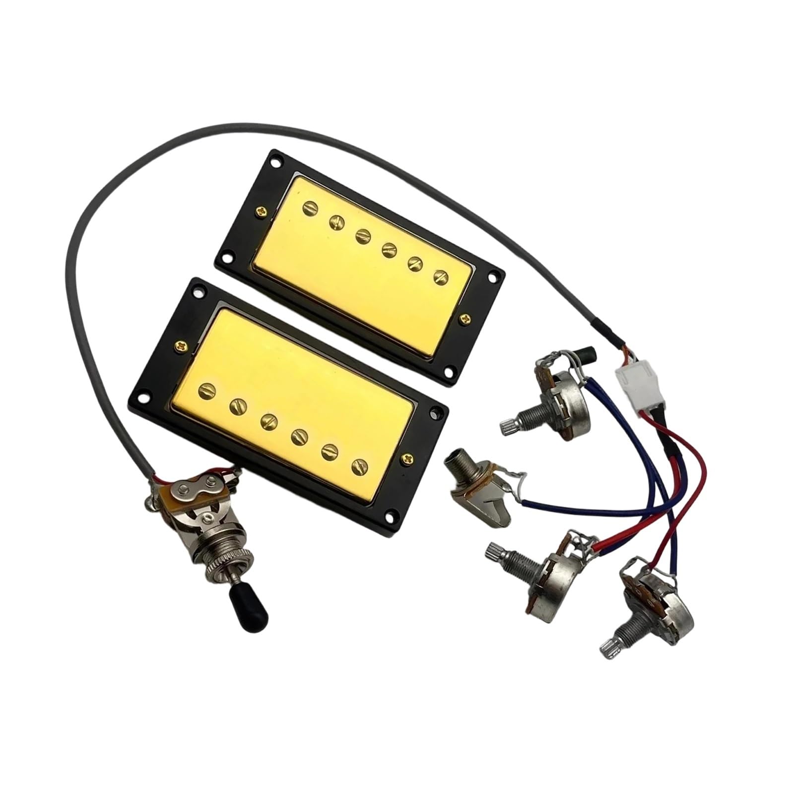Zestaw Przetworników Humbucker Do Gitary Elektrycznej 4C Z Wiązką Przewodów 2V1T Lub 2V2T Do Gitar 6 Strunowych