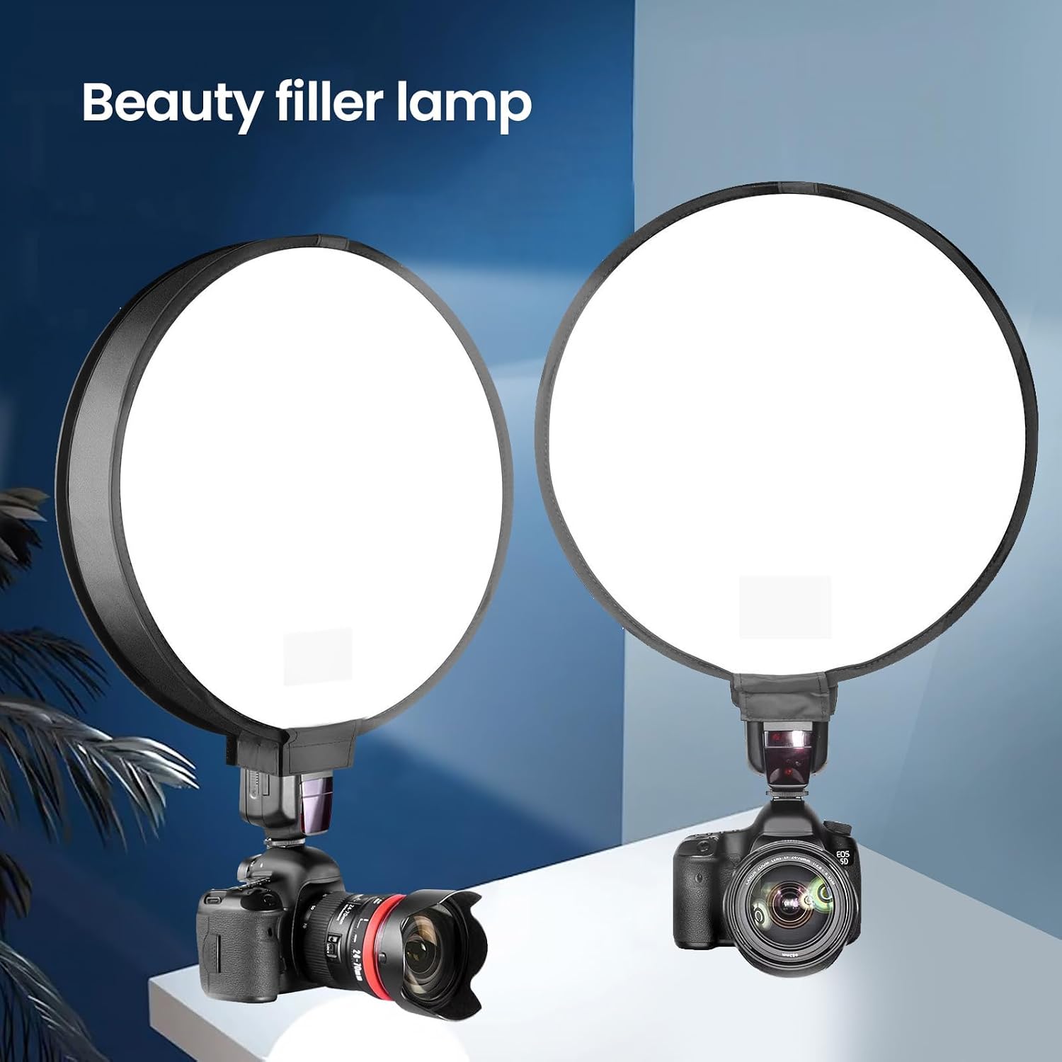 DAUERHAFT Portable Round Softbox Flash Diffuser, 40CM Foldable Round Shape Softbox Diffuser Flash Diffuser for Speedlight with a Storage Bag for Camera Flash Light Phototgraphy Accessories