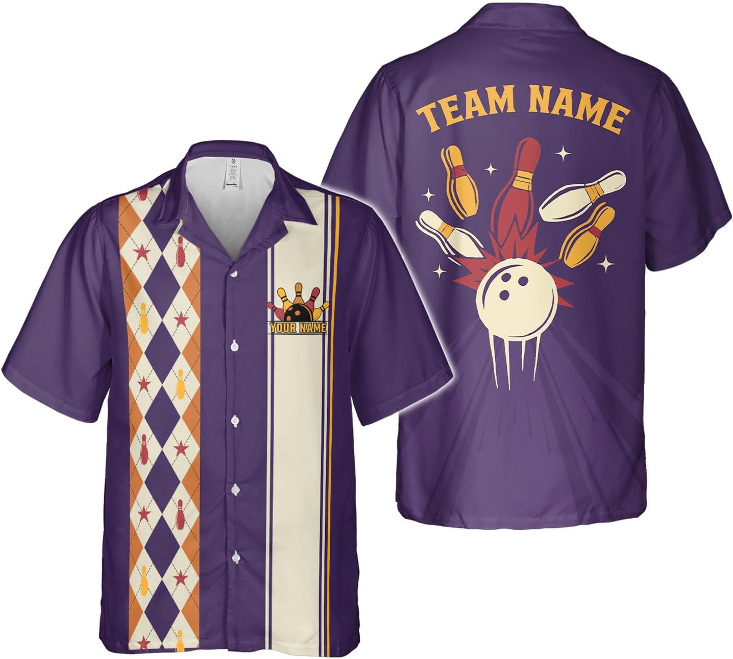 Personalized Bowling Hawaii, Custom Name & Team Bowling Shirt, Uniform for Bowling Team, Bowling Lover