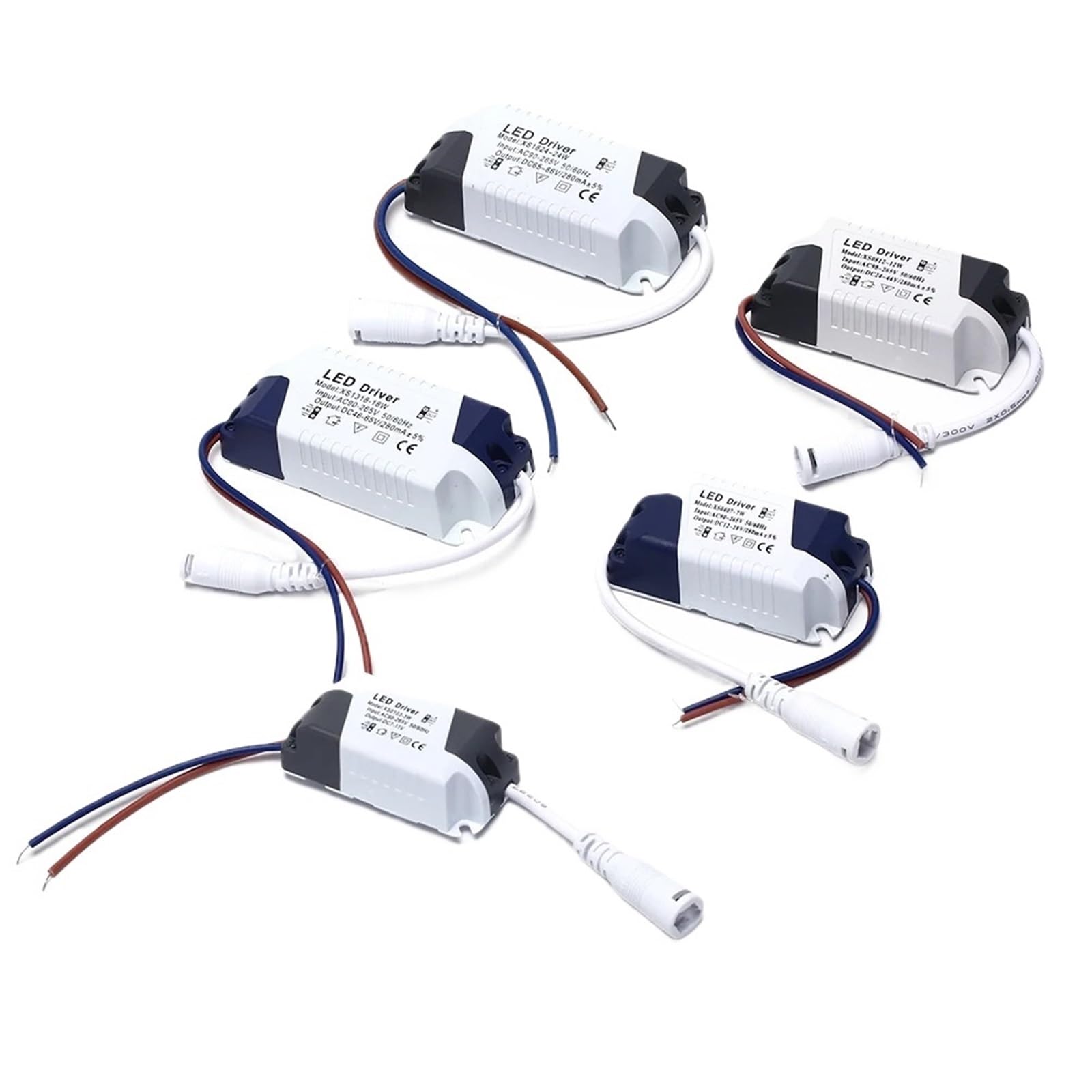 Driver LED con conector DC plug transformador de corriente estable 300mA 7