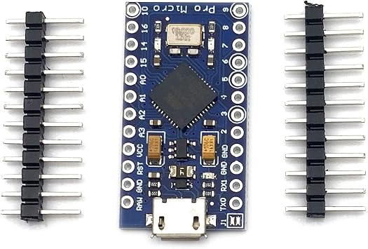 Kiro &amp; Seeu 2PCS Pro Micro Atmega32U4 5V 16MHz Bootloaded IDE Micro USB Pro Micro Development Board متحكم متوافق مع Pro Micro Serial Connection مع رأس دبوس