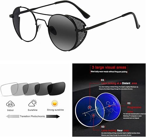 Miniatura 9 de Multifocal - Gafas de sol progresivas para hombre y mujer con doble haz de conducción anti UV transición fotocrómica vidrio de lectura