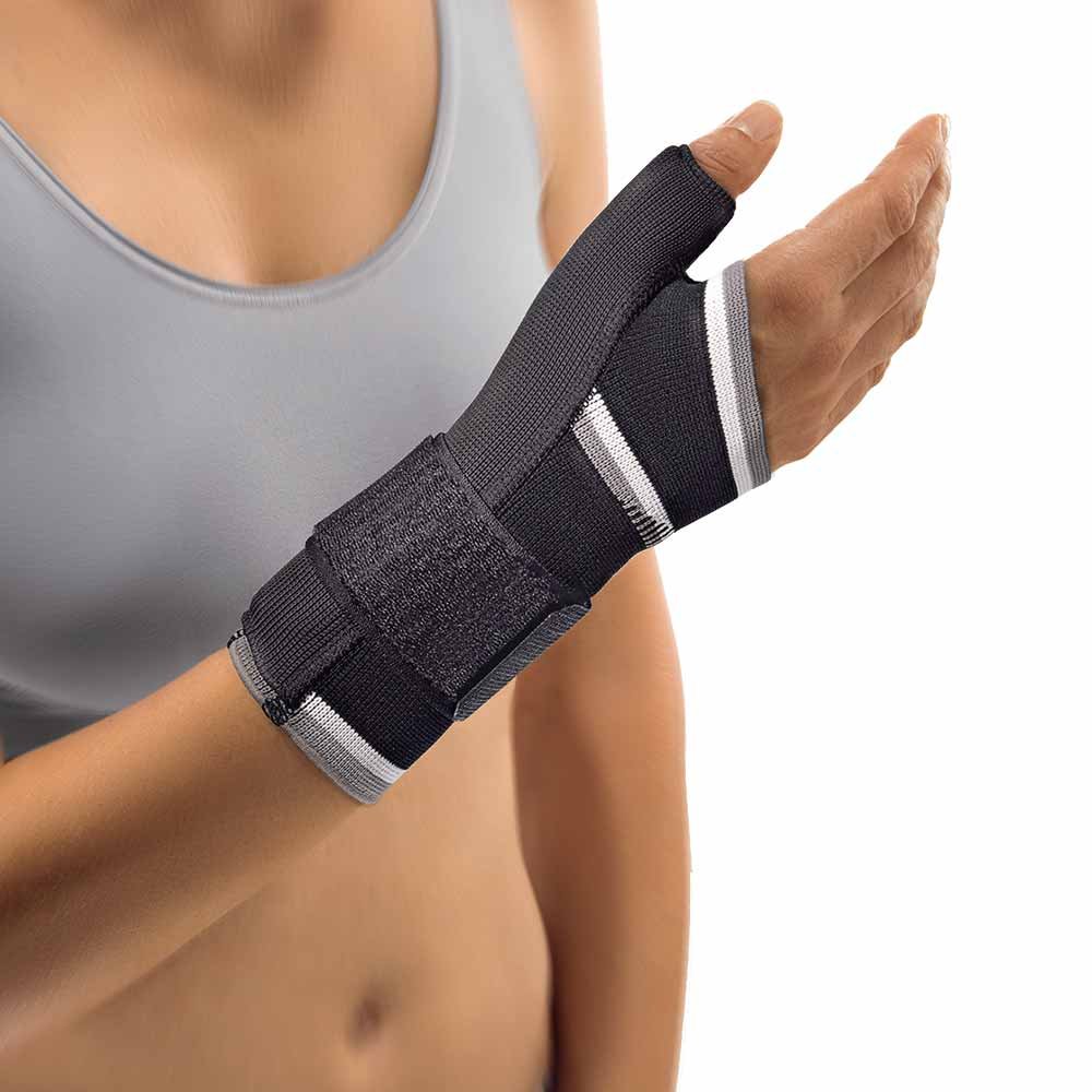 Bort - Muñequera de compresión para el pulgar, color negro, XL