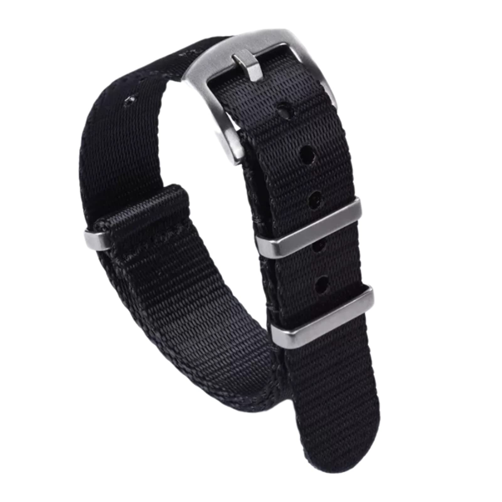 Bracelet de montre en nylon soyeux et brillant métallique au confort anti-dérapant