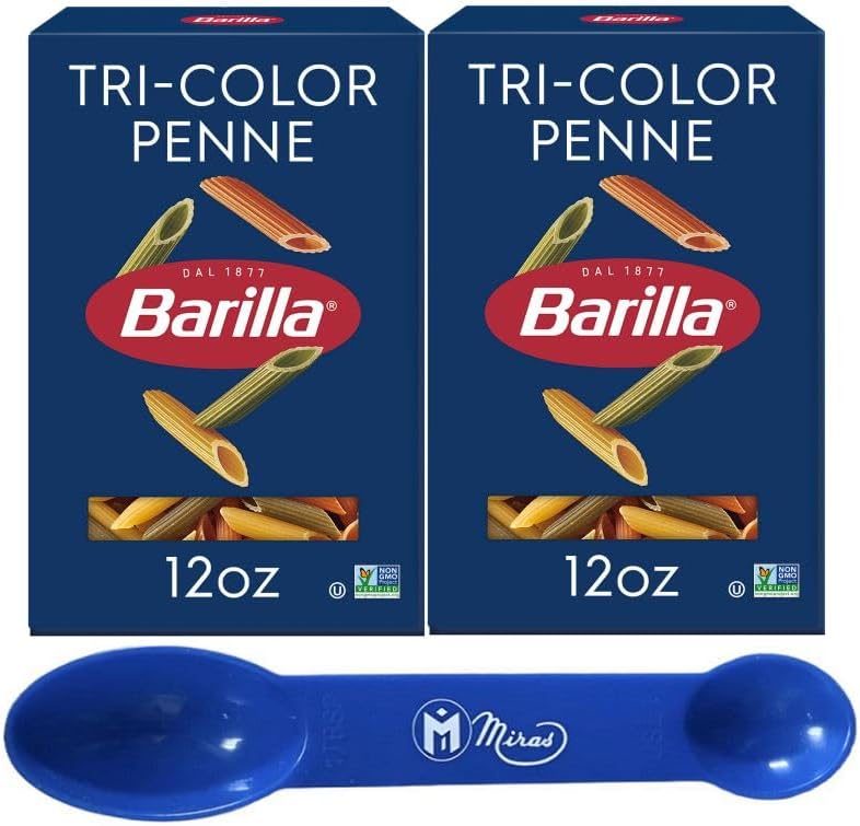 (Pack of 2) Barilla TriColor Penne Pasta 12 oz (Miras