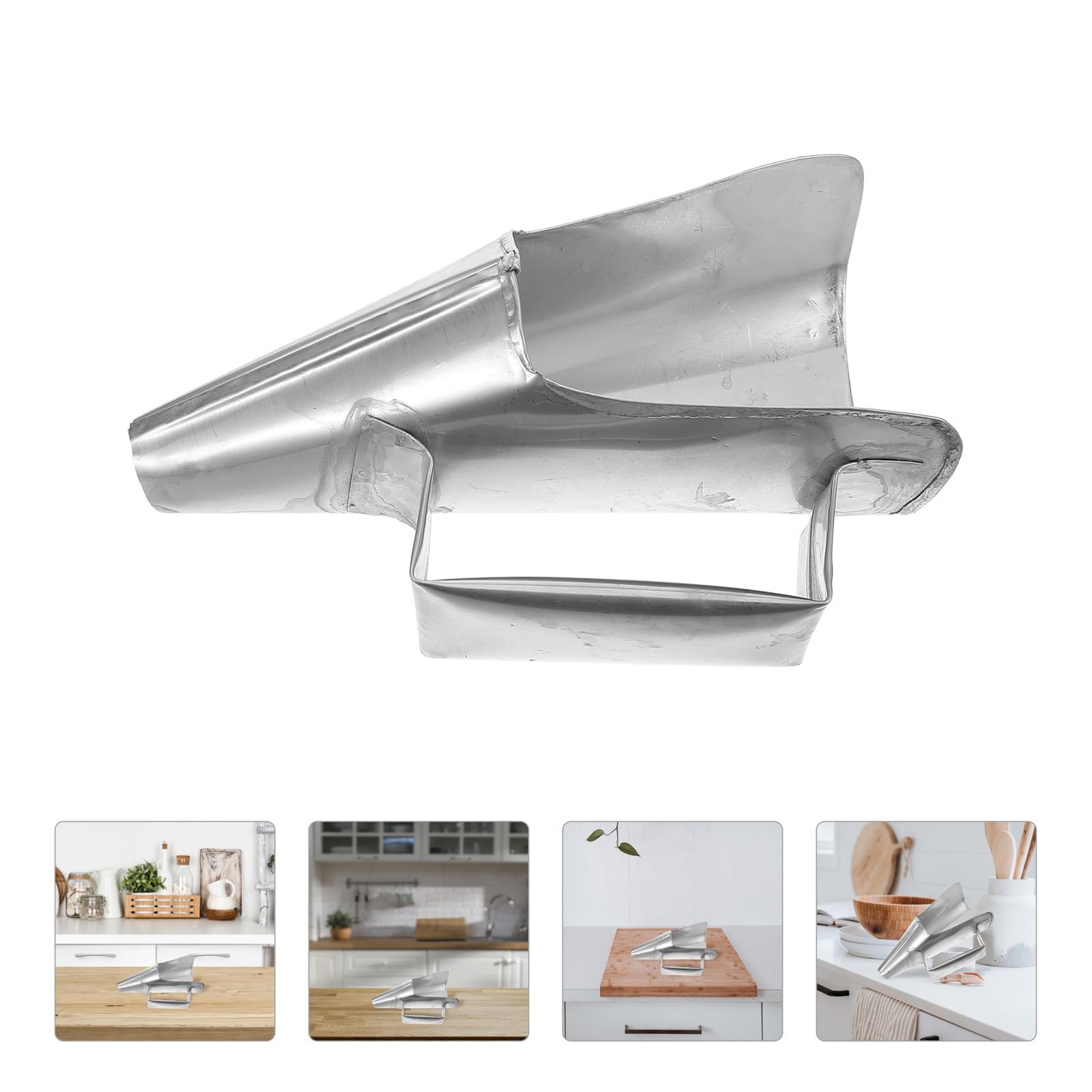 SHINEOFI Imbuto per Confezionare Artigli di Pollo Design Rapido in Ferro Argento per Imballaggio Alimentare con Bocca Larga e Base Stabile e Piccoli Alimenti