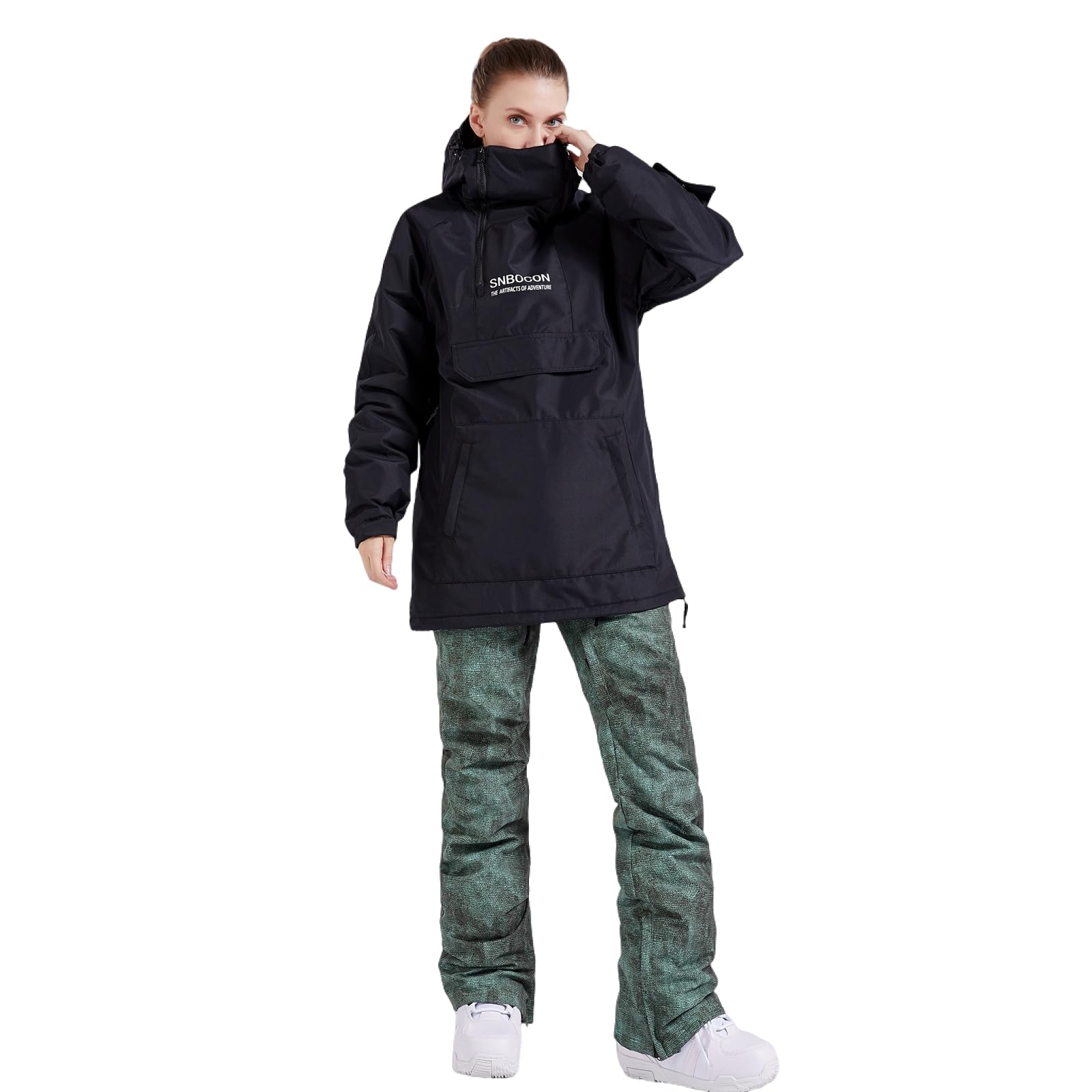 Bluemagic Vestes de Ski Femme, Blouson Hiver Femme, Extérieur Vêtements Thermiques Coupe-vent Etanche à l'humidité Chaud Respirant Neige Ski Marche Camping Manteau