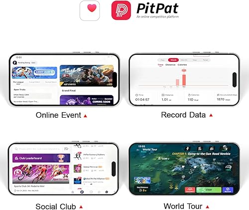 Miniatura 5 de PitPat Aplicación de seguimiento de fitness, monitoreo de salud 247 y seguimiento del sueño, IP67 impermeable, reloj inteligente para mujeres y