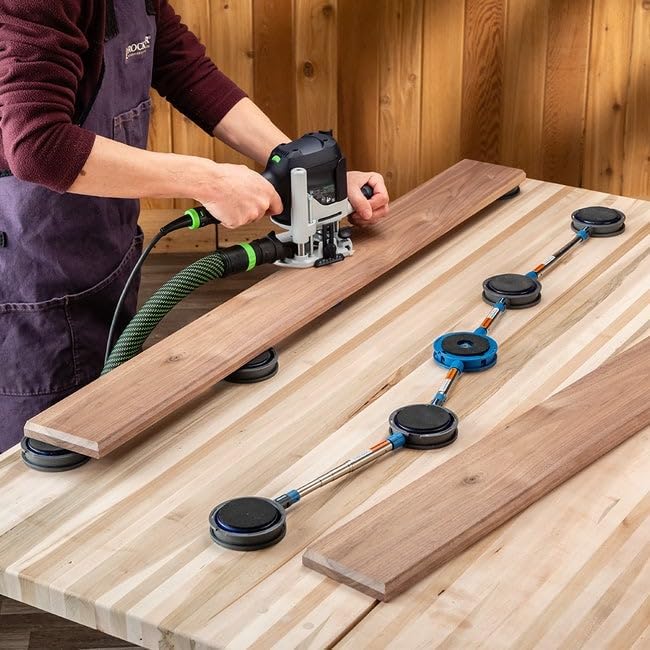 Bench Cookies Link System w/Cookie Grippers - Expandable Telescopic Extension Arm Rings for Secure Lock Fitting - Secure & Stable Grip Block Link System - Ideal Woodworking Tool for Finishing Tasks