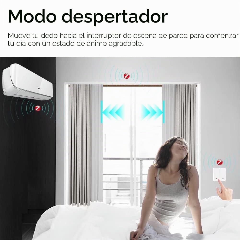 Interruptor inalámbrico MOES Tuya ZigBee, Interruptor Transmisor a Través de TUYA/Smart Life, Escenario de Automatización del hogar inteligente, 3 Gang