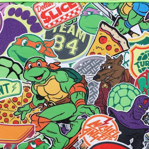 Image of TMNT Classic Retro Cartoon Characters & Icons All-Over Print 8 inch Lunch Bag