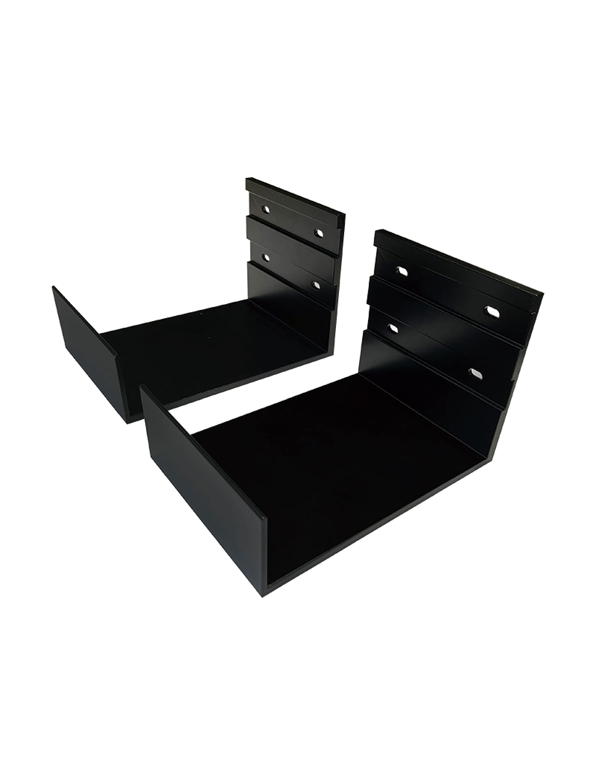 VIVIDSTORM Wall Brackets - Must Purchase with Our Screen for ElectricTension Floor Screen Wall Mount Set of Two - Black Color (Including 2 Brackets)