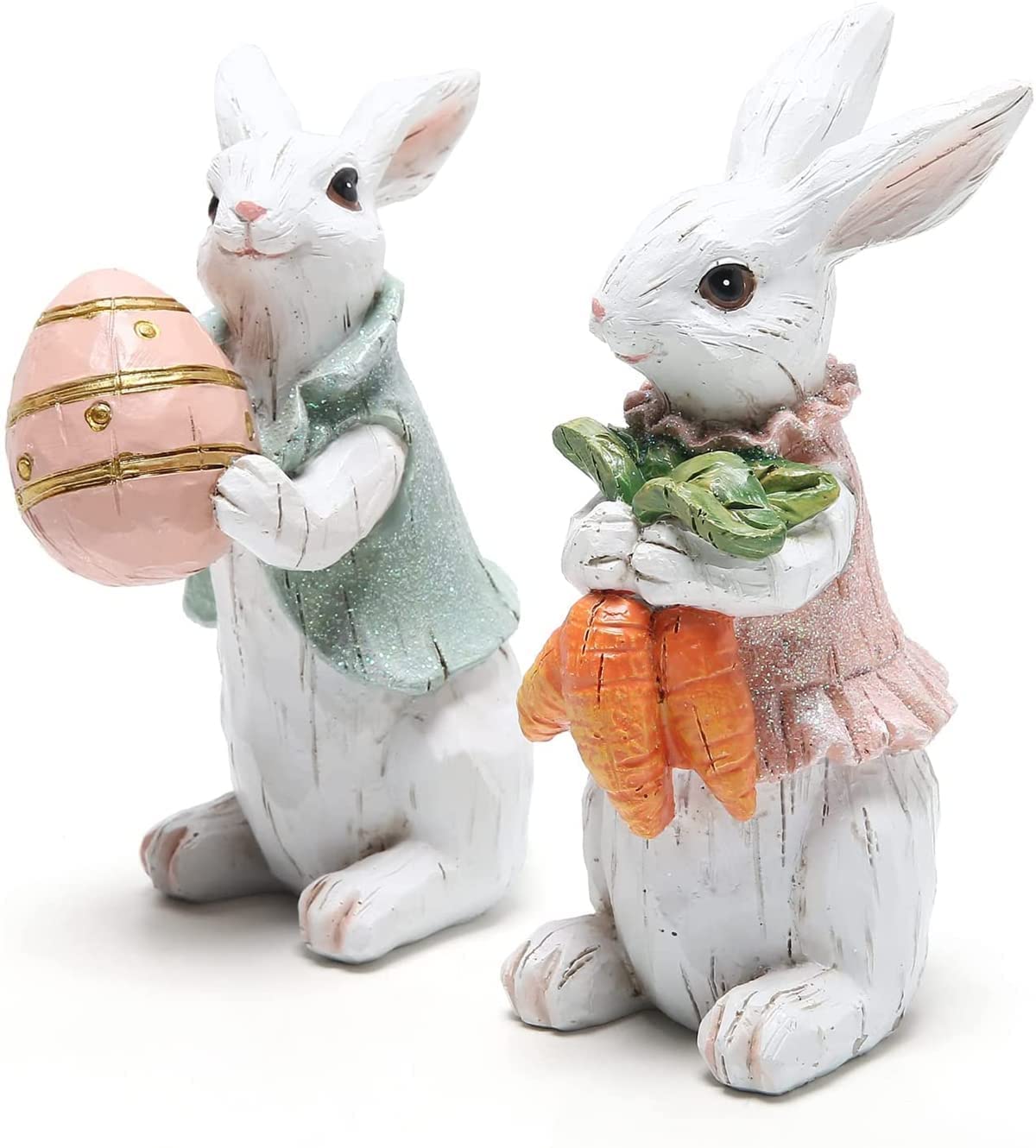 Nuove decorazioni di Pasqua uova di Pasqua Bunny, coniglietto in resina statua decorazione da collezione, primavera Home Decor Bunny Egg Gift (Pasqua) (C)
