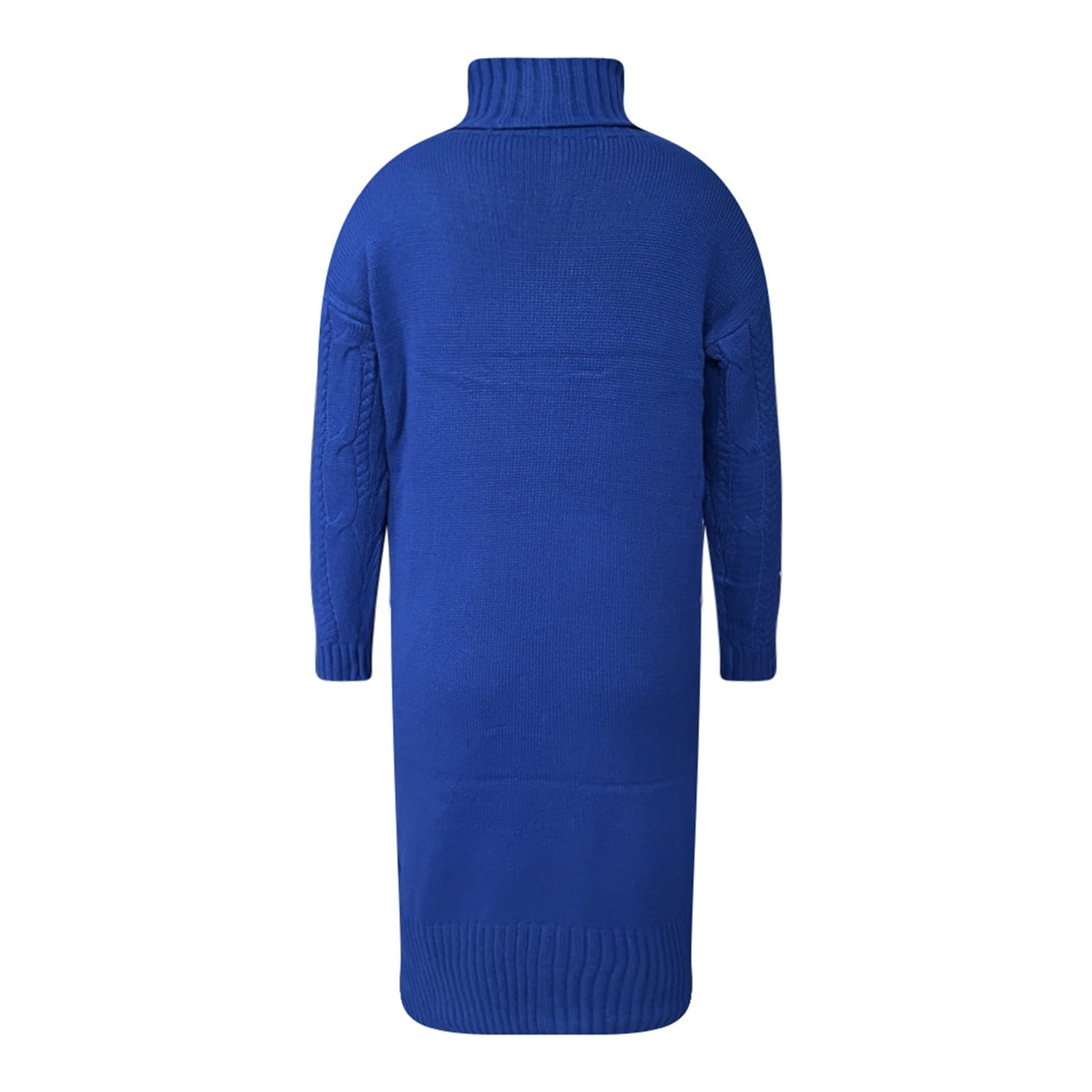 Maglione da donna a collo alto, invernale, tinta unita, vestibilità larga, elegante abbigliamento da ufficio