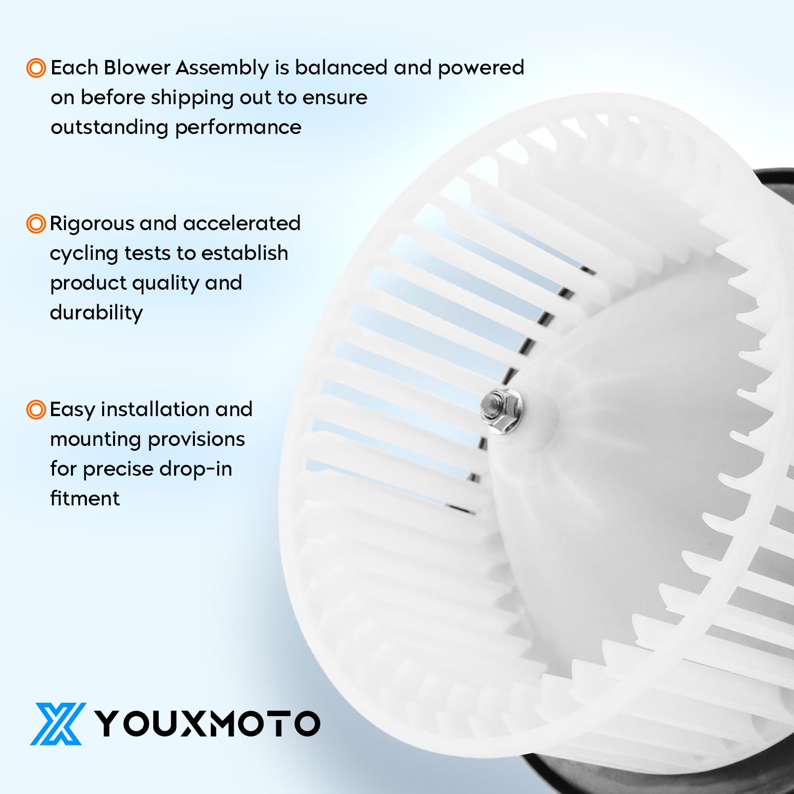 TEMBOR Heater Blower Motor With Fan For Honda Pilot 2003-2008 & Acura MDX 2002-2006