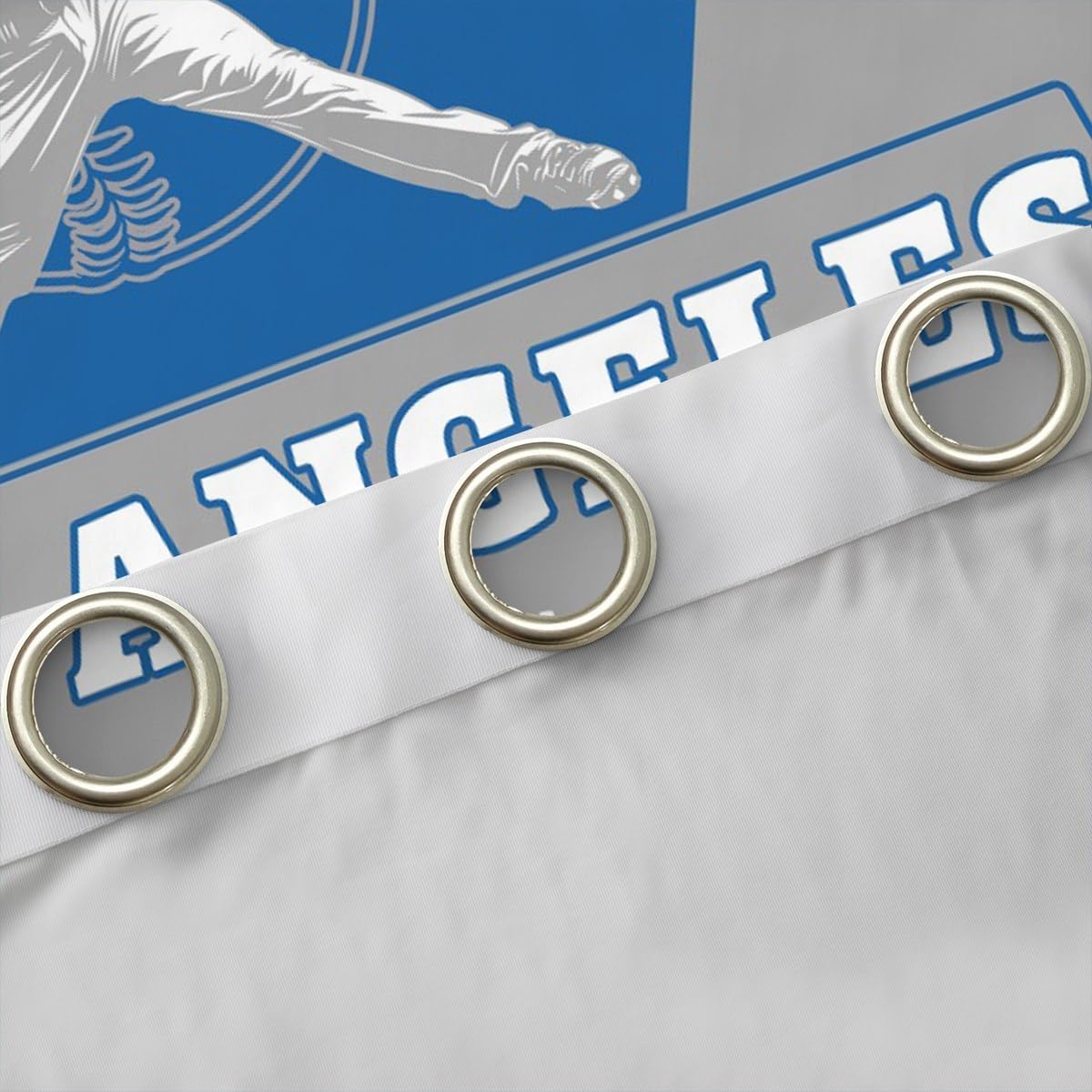 Feelyou Baseball Curtains for Bedroom Living Room Los Angeles Blackout Shades Baseball City Room Darkening Curtain Sports Game Window Treatments, 2 Panels 38 x 45 Inch Decor