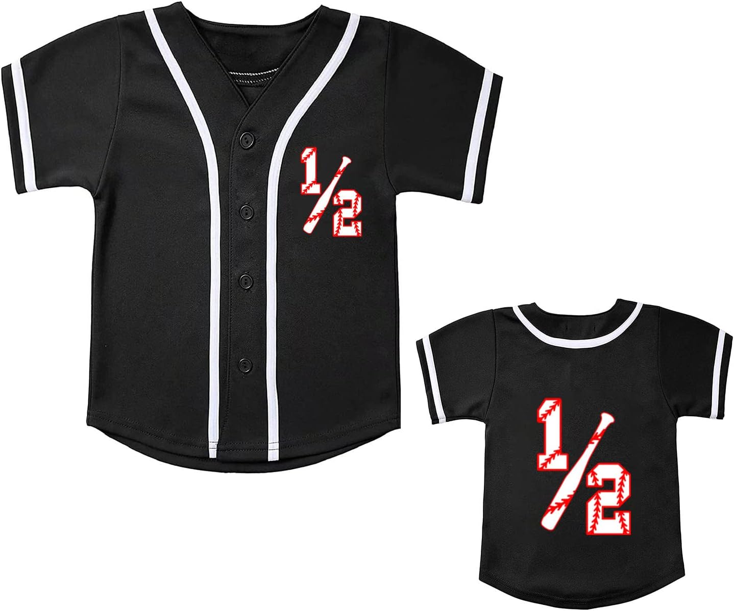 BAICAIYU Half Birthday Outfit 1/2 Baby Baseball Jersey and Socks 2 Pcs Suit Boys' Softball Shirt Sports Toddler Clothing - Image 2