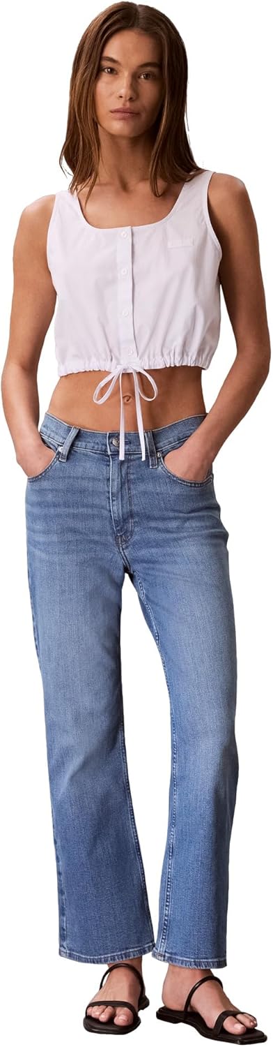 Calvin Klein Women's High Rise Ankle Bootcut Jeans