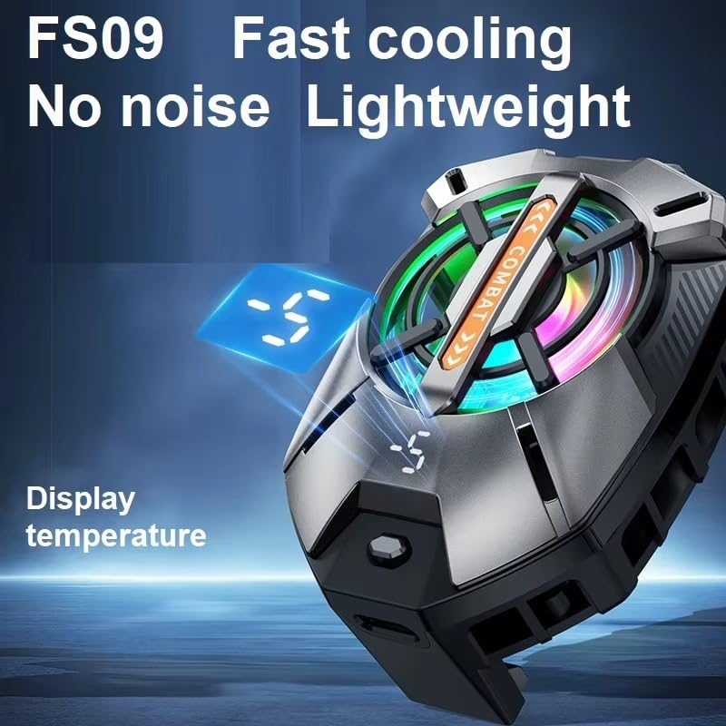 Image of BKN Fast Ultra Cooling Mobile AC Fan Magnetic Radiator | Mobile Cooler USB Powered Fan Cooling Radiator Game Cooler -3 degree for Mobile Phone Gaming, Live Streaming (FS09 fan)
