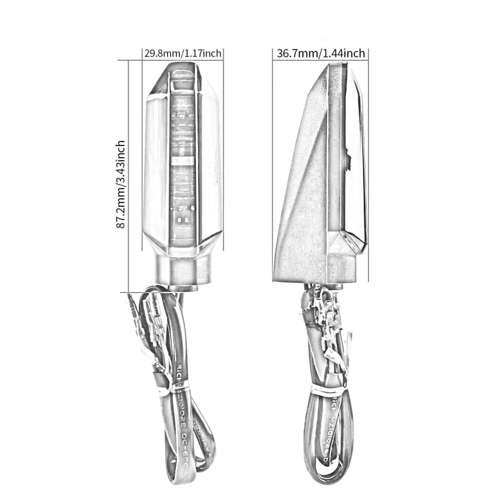 Per CRF1100L Per Africa Per Twin 1100 2020 2021 2022 2023 2024 2025 Per CRF300L Per Rally 2021-2025 Indicatore Di Direzione Anteriore Indicatore Luminoso(Black)