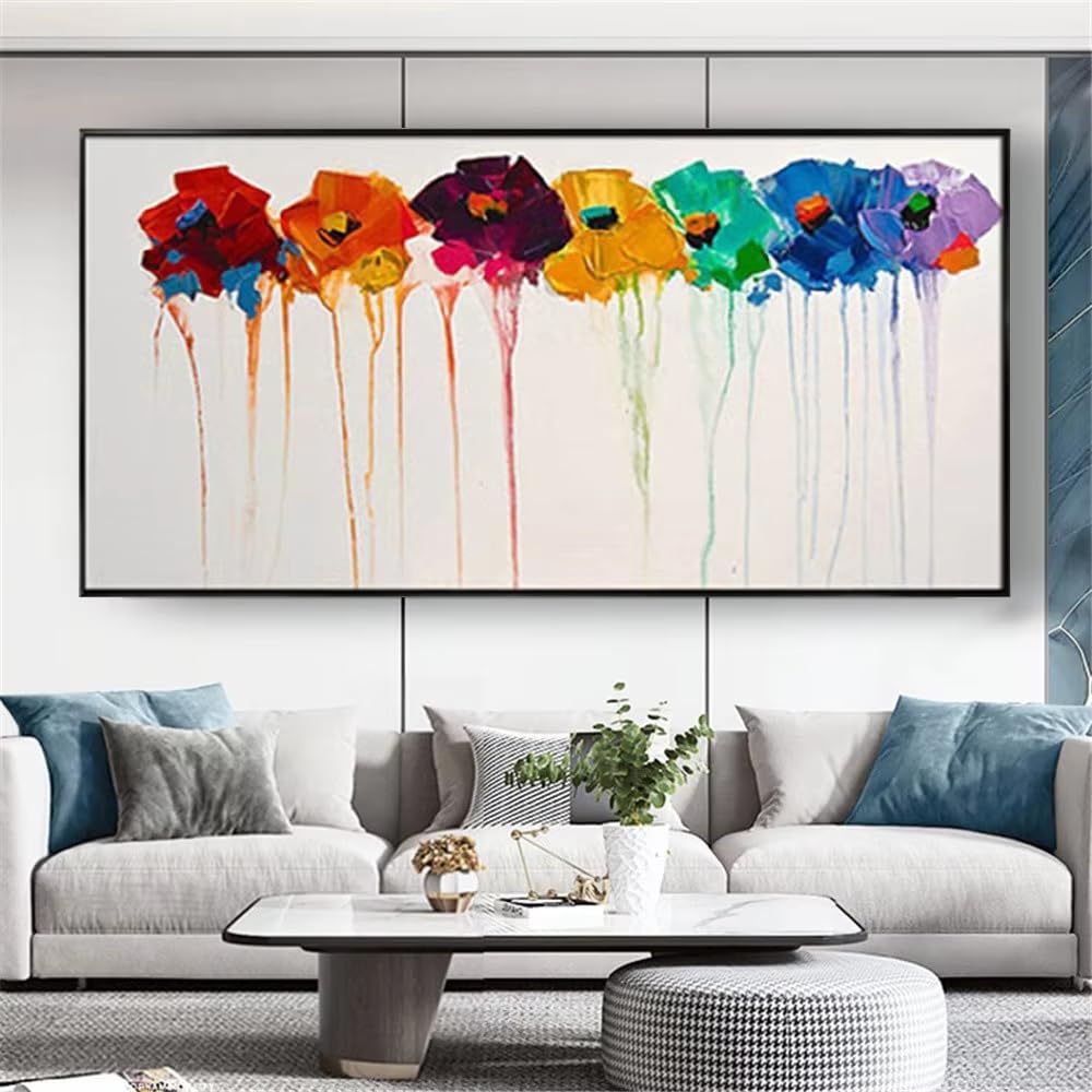 awtrhfc Canvas Painting Abstract Wall Art Floral Botanical Nature Canvas Pictures for Wall(60x120cm(24x47in)/No frame)