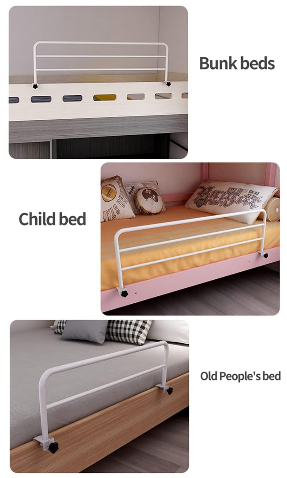 BLUEZY Protezione delle Sponde del Letto per Anziani, Protezione Laterale di Sicurezza A Clip per Adulti, Sbarra Letto Bambini Protezione Anticaduta Universale per Sponde del Letto 30 * 120cm