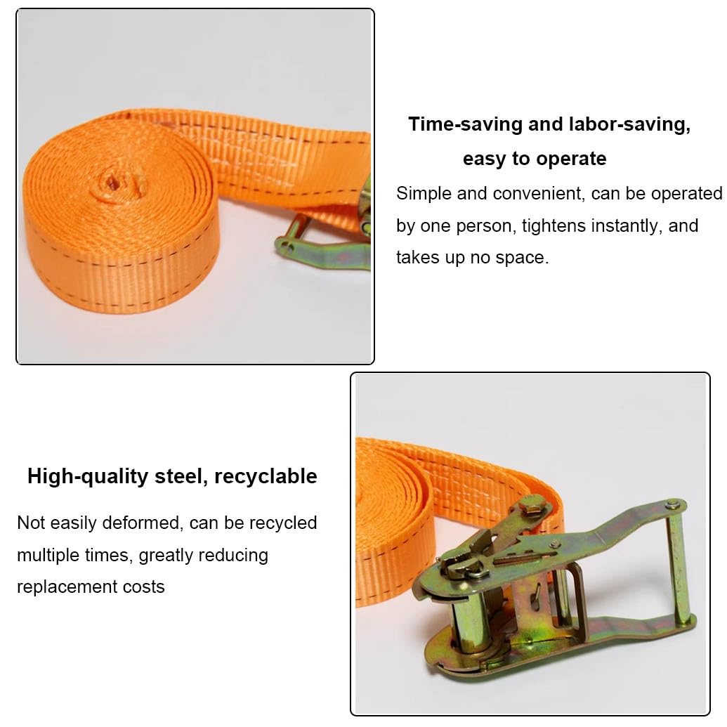 1 Pezzi Cinghie A Cricchetto 3.8CM Cinghie Di Fissaggio Fasce A Cricchetto Cinghie Di Ancoraggio Tensione Con Cricchetto 300 Kg Fissaggio Cinghia A Cricchetto Ratchet(Thickened,3.8cmx3m/1.49x118in)