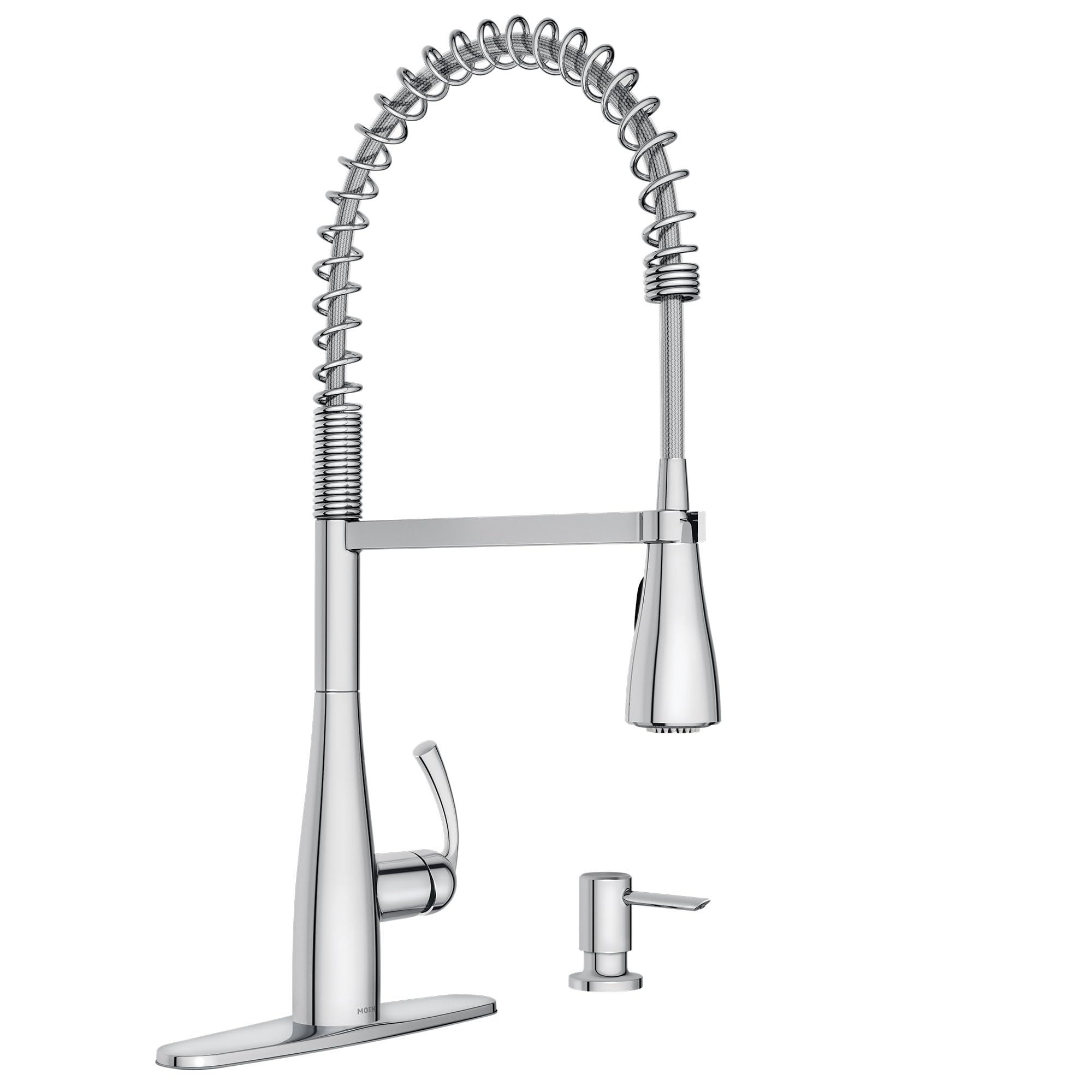 Moen Essie Chrome One-Handle High Arc Pre-Rinse Spring Pulldown