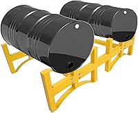 KUAFU Stackable Heavy Duty Oil Drum Rack for 2x 55 Gallon Barrels, 1600 lbs Capacity Steel Storage Shelf