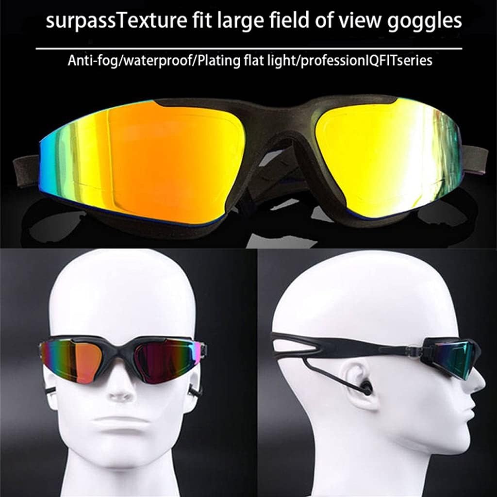 Professional Swimming Goggles Man Silicone Anti-fog Uv Adjustable Multicolor Glasses with Earplug Men Women Eyewear