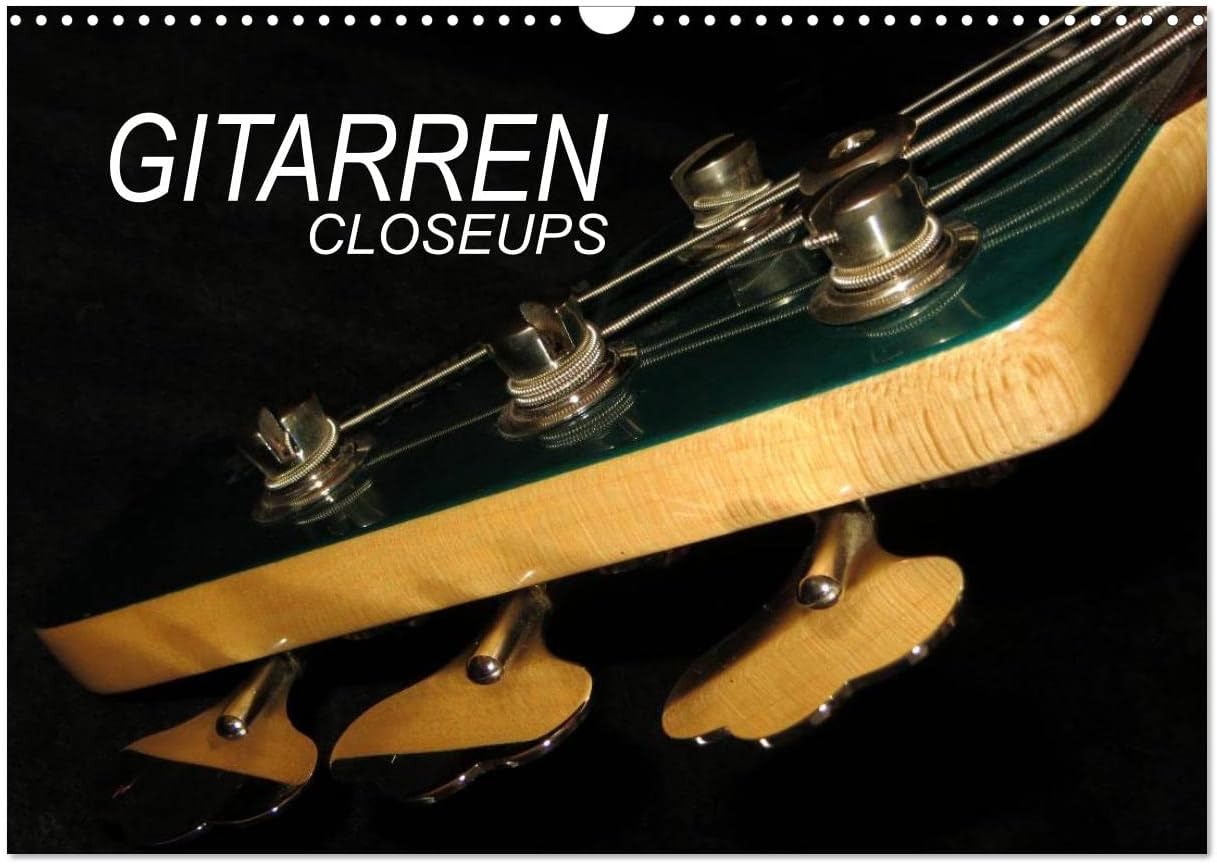GITARREN Closeups (Wandkalender 2026 DIN A3 quer), CALVENDO Monatskalender