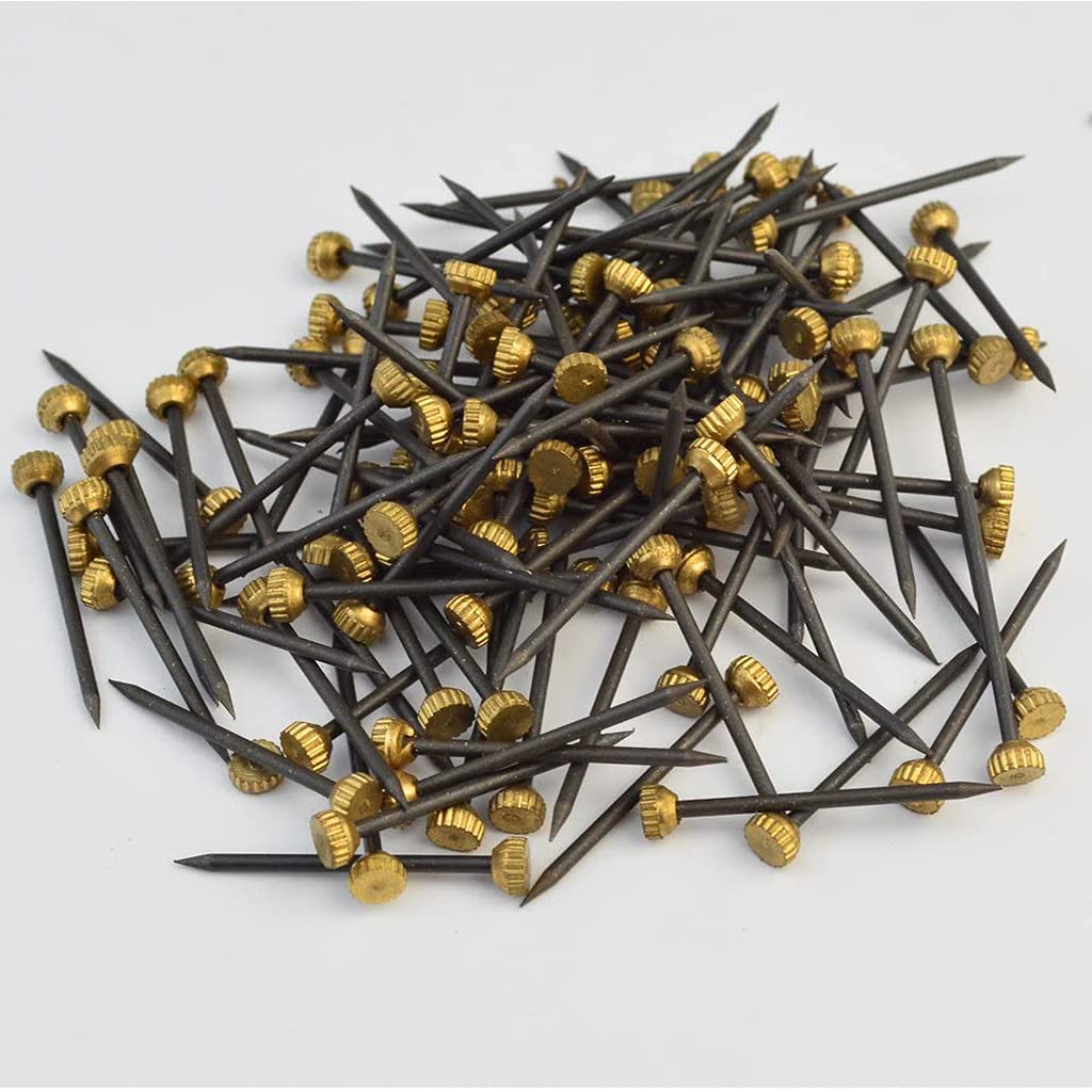 50Pcs Picture Hanging Nails 25mm Brass Head Hanging Pins Picture Frame Hangers
