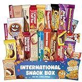 International Snack Box, 24 Full-Size Uniqe Snack, Universal Exotic Candies and Treats from around the World, Gift for Birthday, Christmas, Celebration and for Everything That Brings Happiness