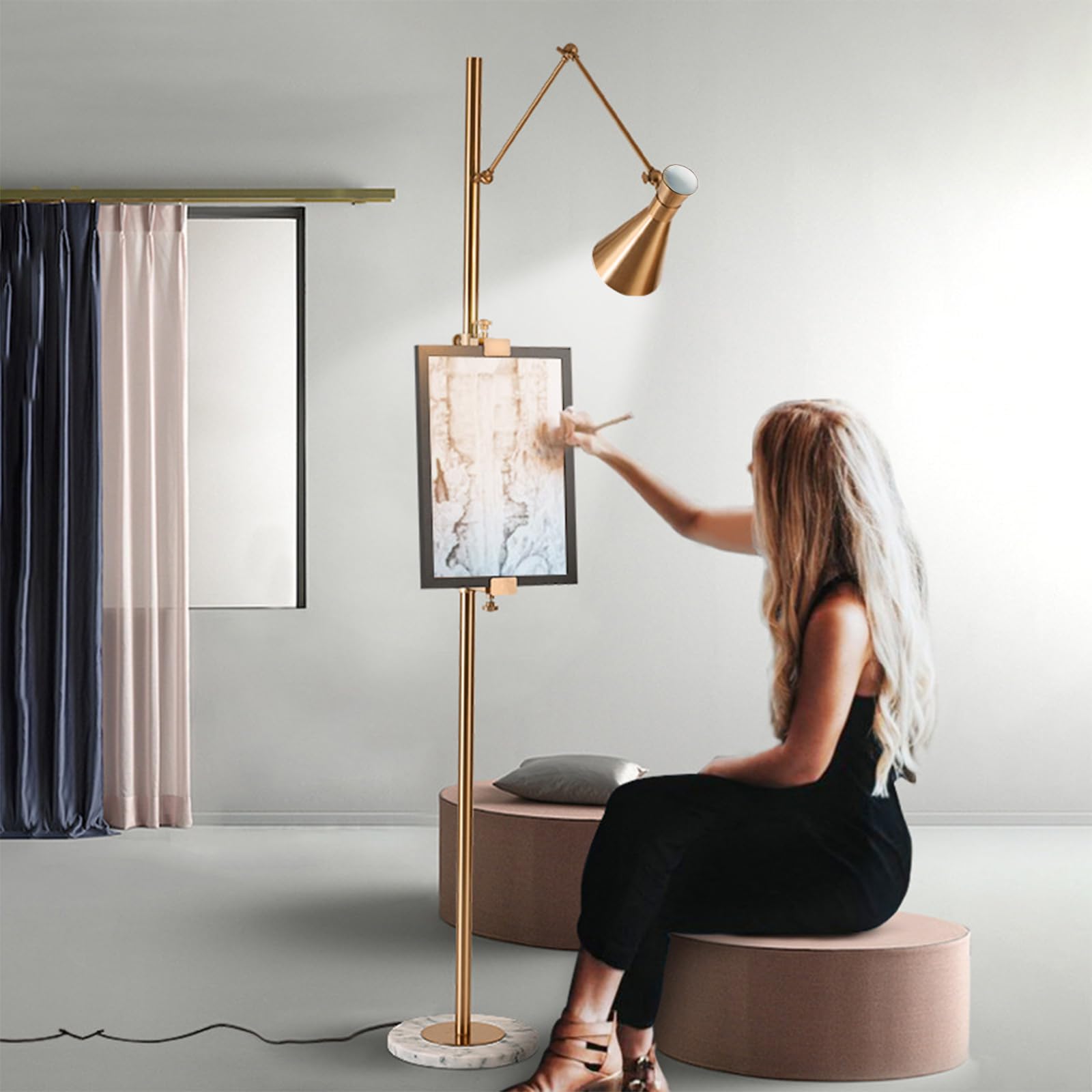 Amazon.co.jp : rzoizwko イーゼル ライトゴールド イーゼル